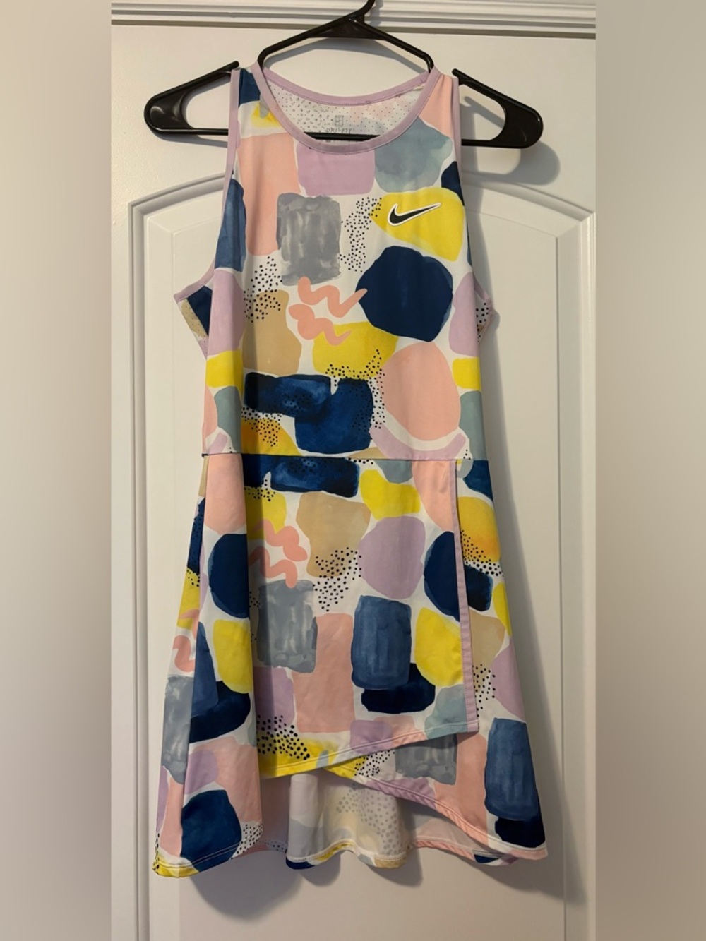 Nike Tennis Court Dri Dress Faux Wrap Skirt Aussie Pop Graphic Sz S BV1068-543
